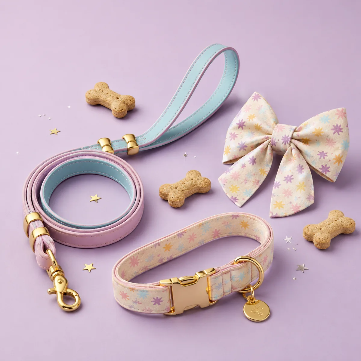 Cream Pet Accessories Set, View 2